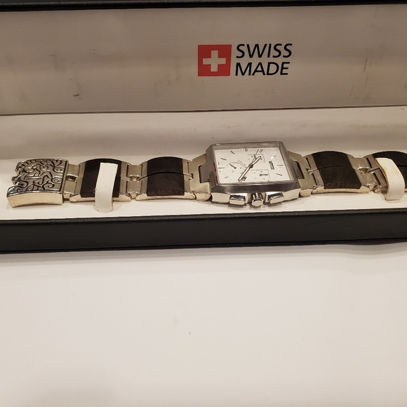 Versani men's watch bocote wood, sterling silver - Picture 4 of 5